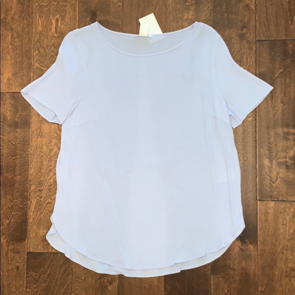NWT H&M Blue Short Sleeve Blouse
